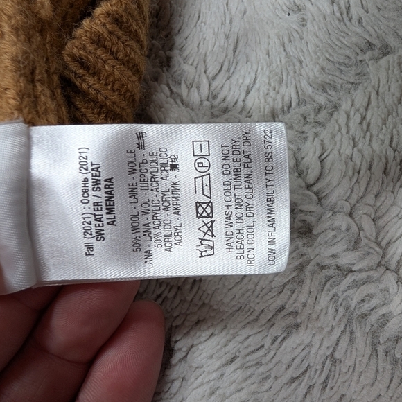 Essentiel Antwerp Sweater Womens L Brown Camel Almenara Wool Blend Knit - Picture 8 of 9